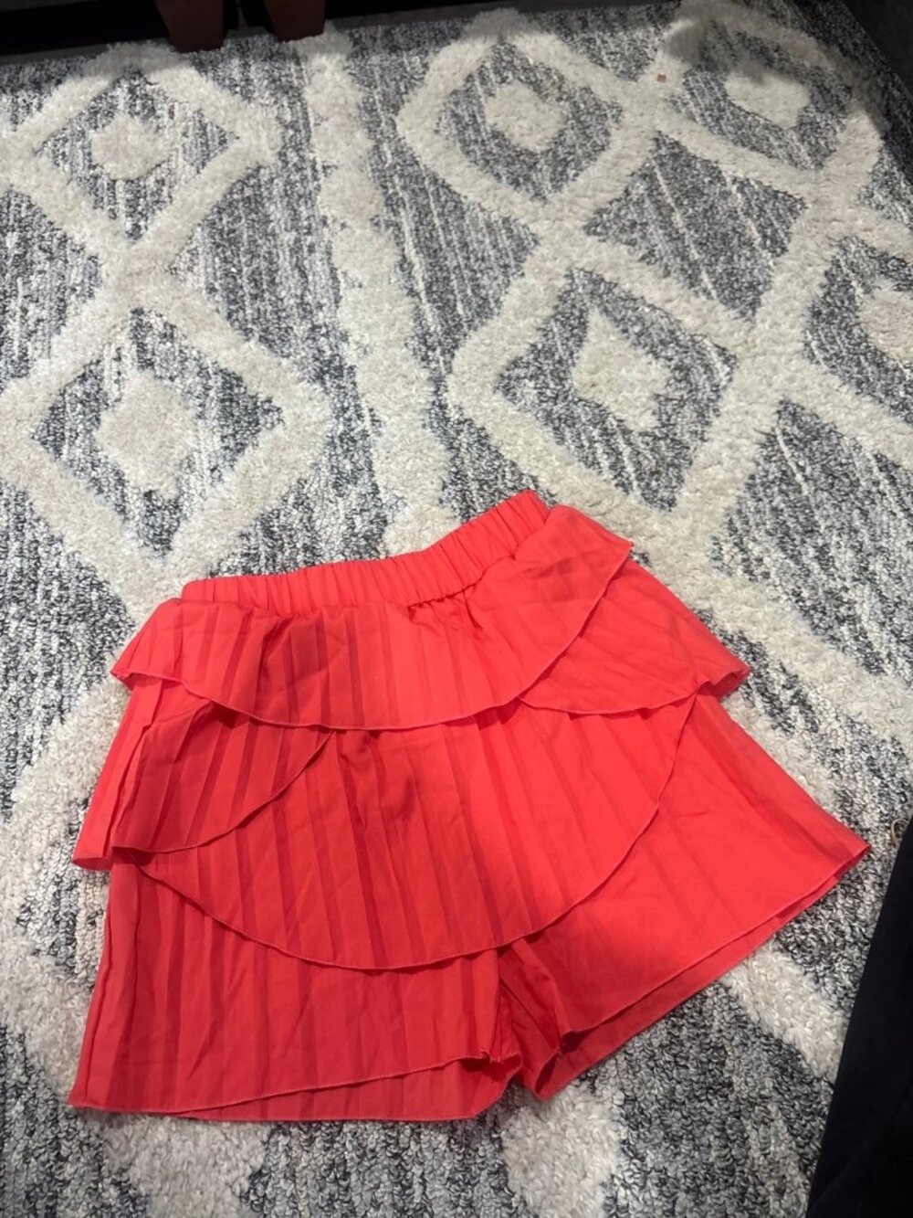 Red Pleated Shorts - Flowy Summer Style